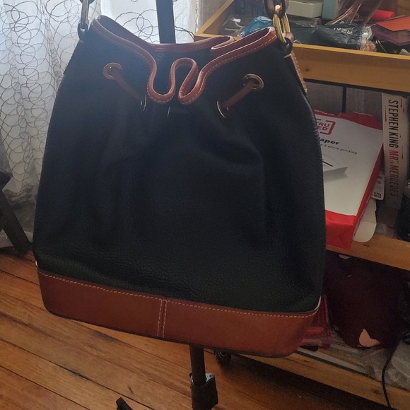 Dooney & Bourke Drawstring Leather Bucket Bag - Picture 3 of 8